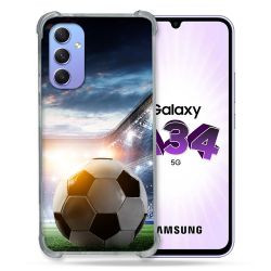 Coque Renforcée En Verre Trempé Pour Samsung Galaxy A34 5G Sport Football Stade