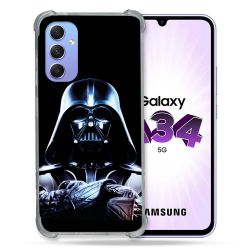 Coque Renforcée En Verre Trempé Pour Samsung Galaxy A34 5G Star Wars - Dark Vador Noir