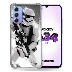 Coque Renforcée En Verre Trempé Pour Samsung Galaxy A34 5G Star Wars - Trooper