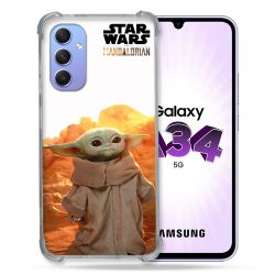 Coque Renforcée En Verre Trempé Pour Samsung Galaxy A34 5G Star Wars - Yoda bebe soleil