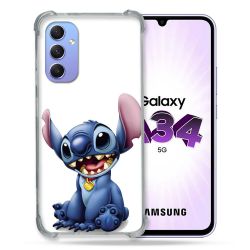 Coque Renforcée En Verre Trempé Pour Samsung Galaxy A34 5G Stitch Blanc