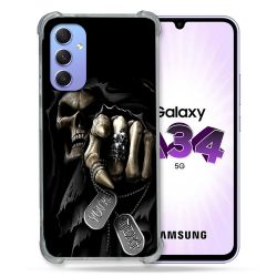 Coque Renforcée En Verre Trempé Pour Samsung Galaxy A34 5G Tete de Mort Your Next