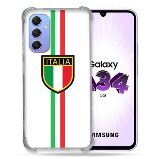 Coque Renforcée En Verre Trempé Pour Samsung Galaxy A34 5G Voyage Italie 3 Blanc