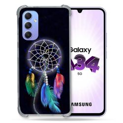 Coque Renforcée En Verre Trempé Pour Samsung Galaxy A34 5G Zen Attrape Reve Multicolore