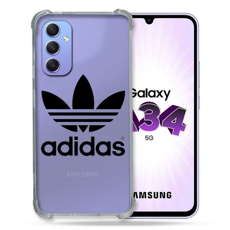 Coque Renforcée En Verre Trempé Transparente Pour Samsung Galaxy A34 5G Adidas
