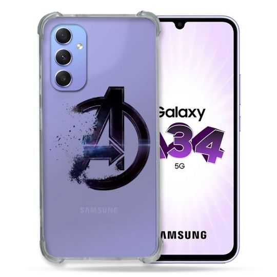 Coque Renforcée En Verre Trempé Transparente Pour Samsung Galaxy A34 5G Avenger
