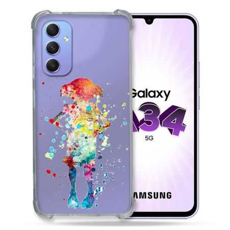 Coque Renforcée En Verre Trempé Transparente Pour Samsung Galaxy A34 5G Dobby Colore