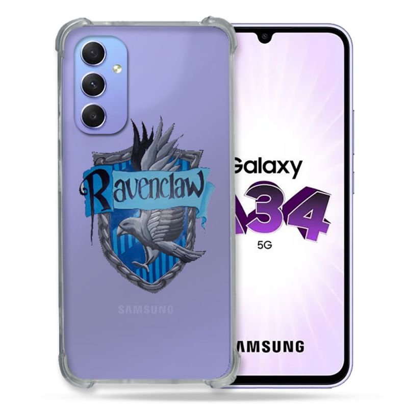 Coque Renforcée En Verre Trempé Transparente Pour Samsung Galaxy A34 5G Harry Potter Ravenclaw