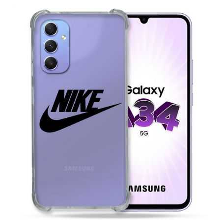 Coque Renforcée En Verre Trempé Transparente Pour Samsung Galaxy A34 5G Nike