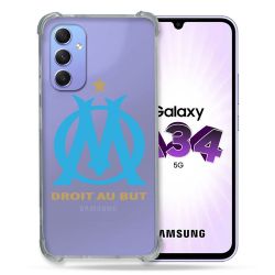 Coque Renforcée En Verre Trempé Transparente Pour Samsung Galaxy A34 5G Olympique Marseille OM