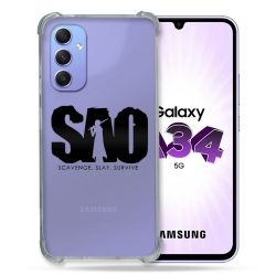 Coque Renforcée En Verre Trempé Transparente Pour Samsung Galaxy A34 5G SAO