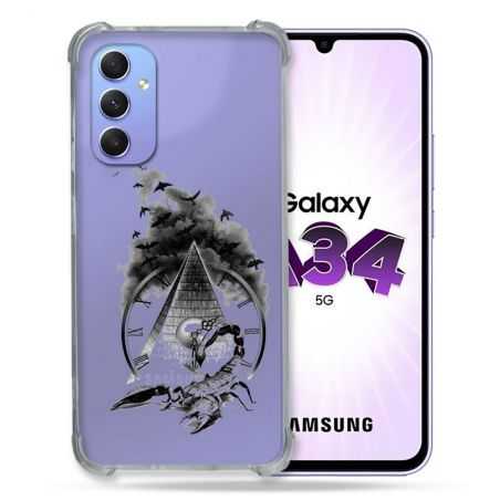 Coque Renforcée En Verre Trempé Transparente Pour Samsung Galaxy A34 5G Scorpion
