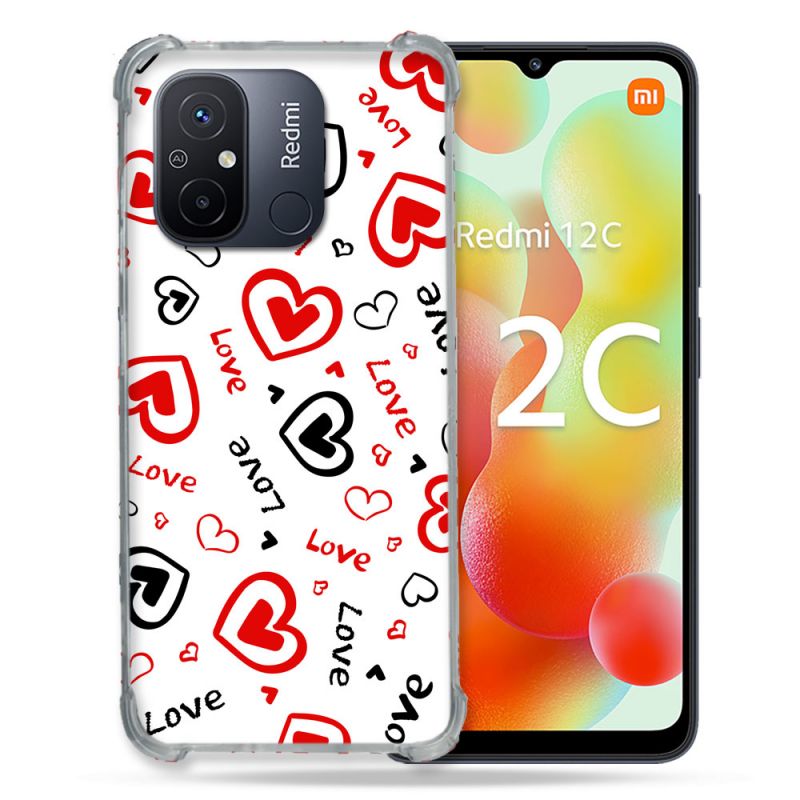 Coque Renforcée Pour Xiaomi Redmi 12C Amour Love