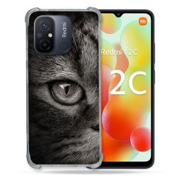 Coque Renforcée Pour Xiaomi Redmi 12C Animal Chat Gris