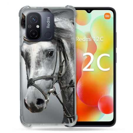 Coque Renforcée Pour Xiaomi Redmi 12C Animal Cheval Blanc
