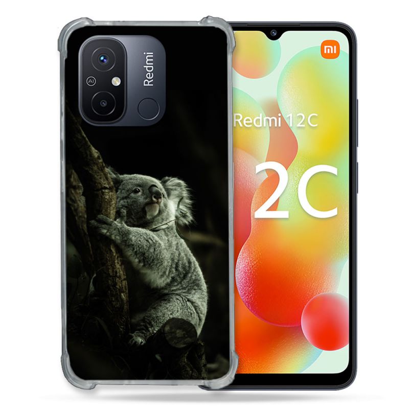Coque Renforcée Pour Xiaomi Redmi 12C Animal Koala Noir