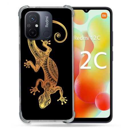 Coque Renforcée Pour Xiaomi Redmi 12C Animal Lezard Noir