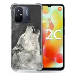 Coque Renforcée Pour Xiaomi Redmi 12C Animal Loup Hurlement