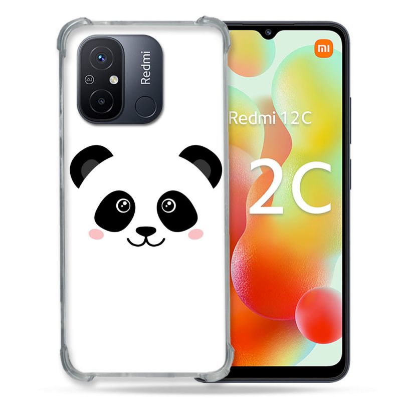 Coque Renforcée Pour Xiaomi Redmi 12C Animal Panda Blanc