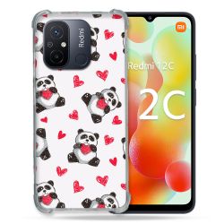 Coque Renforcée Pour Xiaomi Redmi 12C Animal Panda Cœur