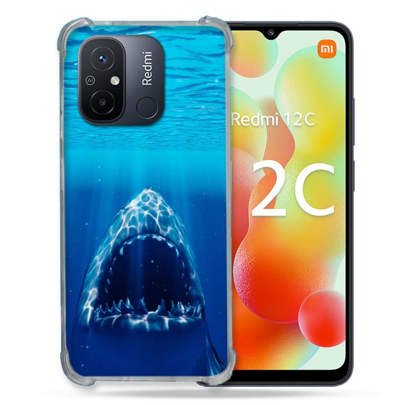 Coque Renforcée Pour Xiaomi Redmi 12C Animal Requin Dent
