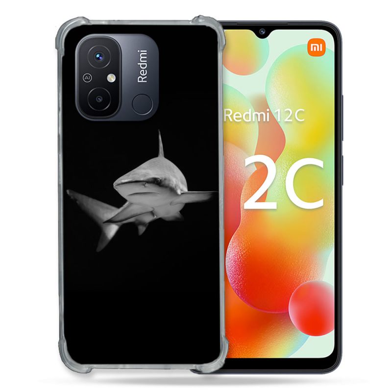 Coque Renforcée Pour Xiaomi Redmi 12C Animal Requin Sombre