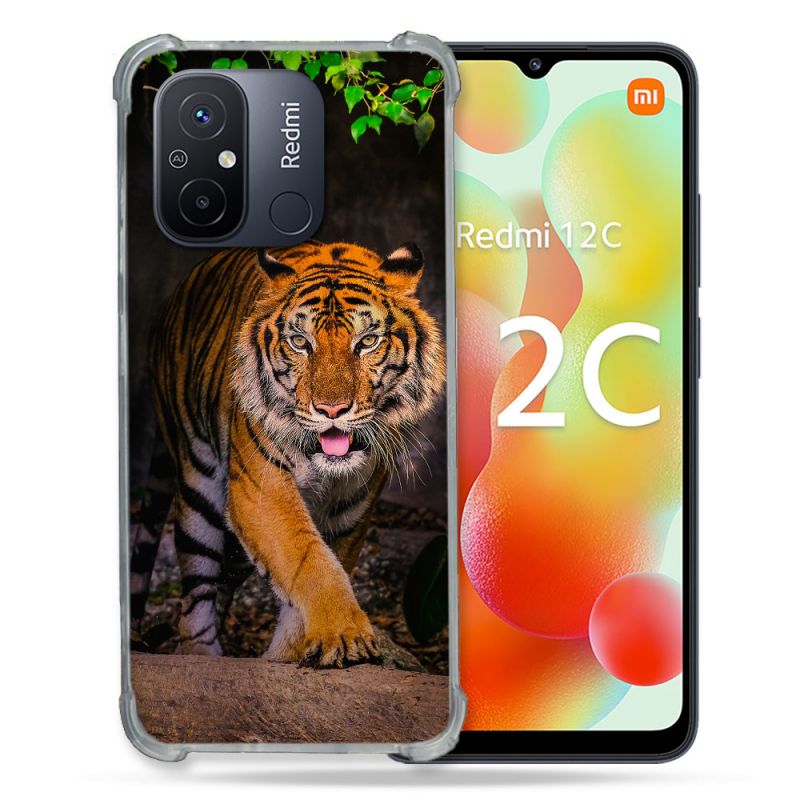 Coque Renforcée Pour Xiaomi Redmi 12C Animal Tigre Jungle