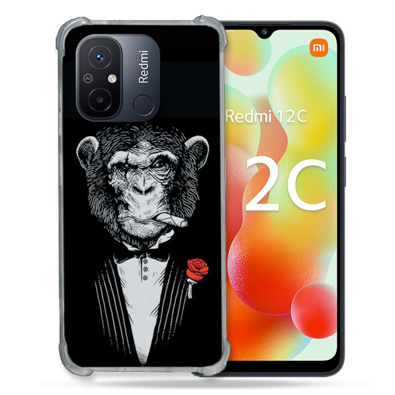 Coque Renforcée Pour Xiaomi Redmi 12C Decale Singe Mafia