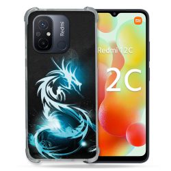 Coque Renforcée Pour Xiaomi Redmi 12C Fantastique Dragon Bleu