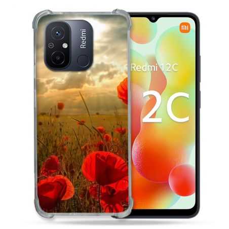 Coque Renforcée Pour Xiaomi Redmi 12C Fleur Coquelicot