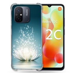Coque Renforcée Pour Xiaomi Redmi 12C Fleur Lotus Blanc