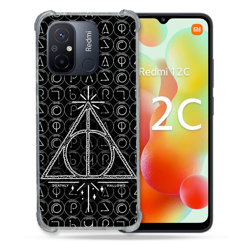 Coque Renforcée Pour Xiaomi Redmi 12C Harry Potter Hollows Triangle Noir