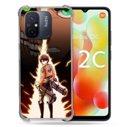 Coque Renforcée Pour Xiaomi Redmi 12C Manga Attaque Titans Eren Eclair