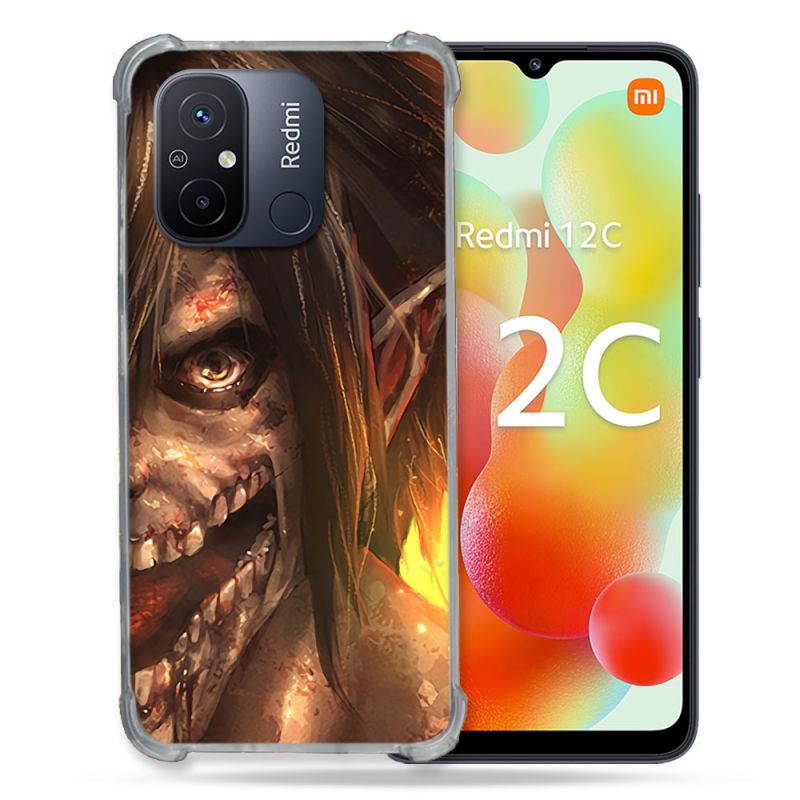 Coque Renforcée Pour Xiaomi Redmi 12C Manga Attaque Titans Eren Titan