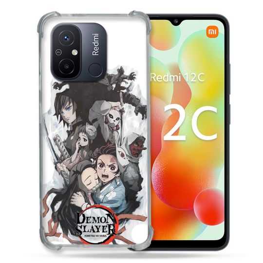 Coque Renforcée Pour Xiaomi Redmi 12C Manga Demon Slayer Blanc