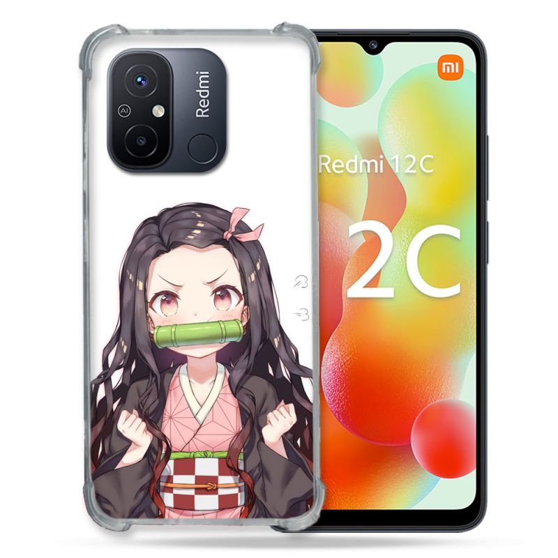 Coque Renforcée Pour Xiaomi Redmi 12C Manga Demon Slayer Nezuko
