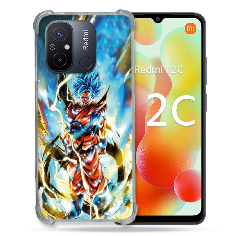 Coque Renforcée Pour Xiaomi Redmi 12C Manga Dragon Ball Sangoku Blanc