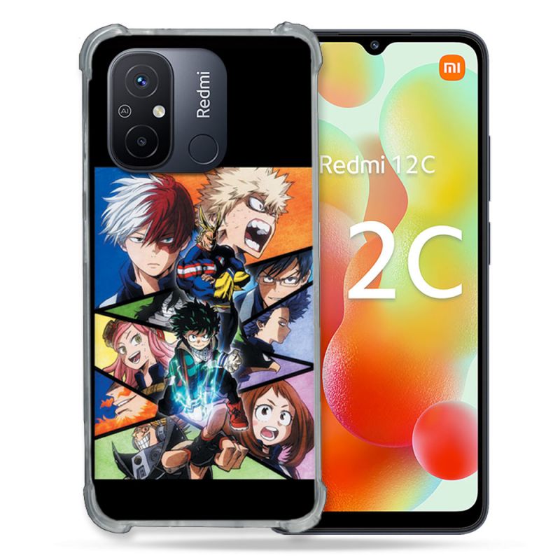 Coque Renforcée Pour Xiaomi Redmi 12C Manga My Hero Academia Noir