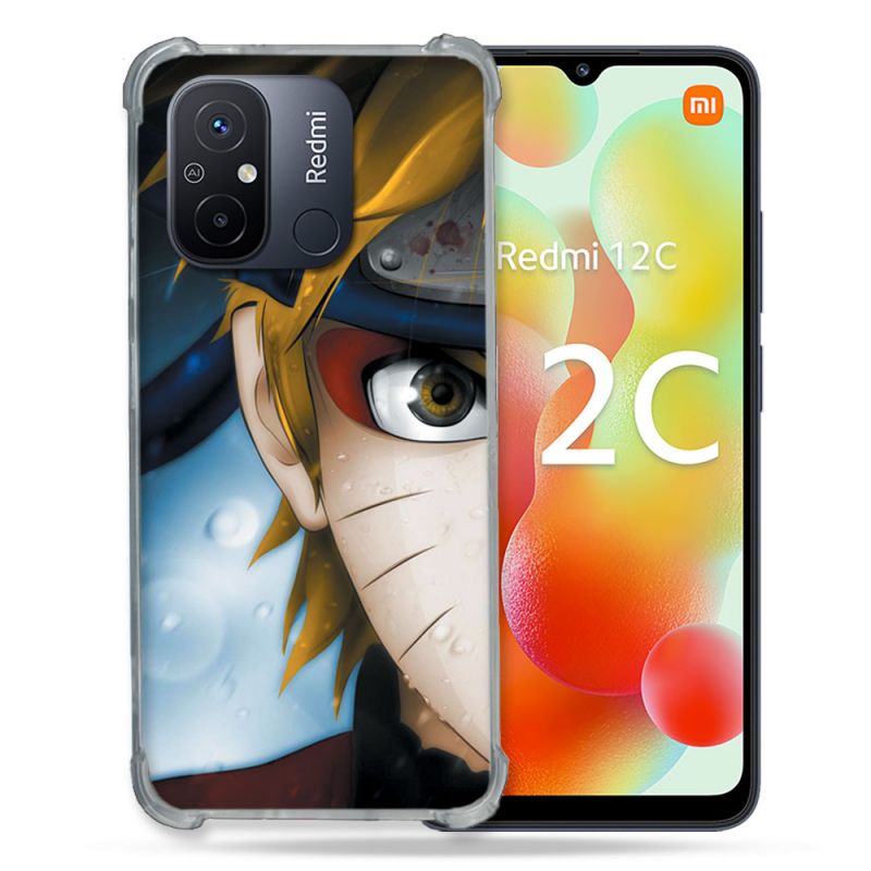 Coque Renforcée Pour Xiaomi Redmi 12C Manga Naruto Blanc