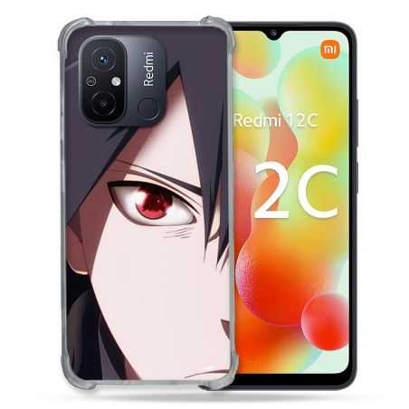 Coque Renforcée Pour Xiaomi Redmi 12C Manga Naruto Sasuke visage