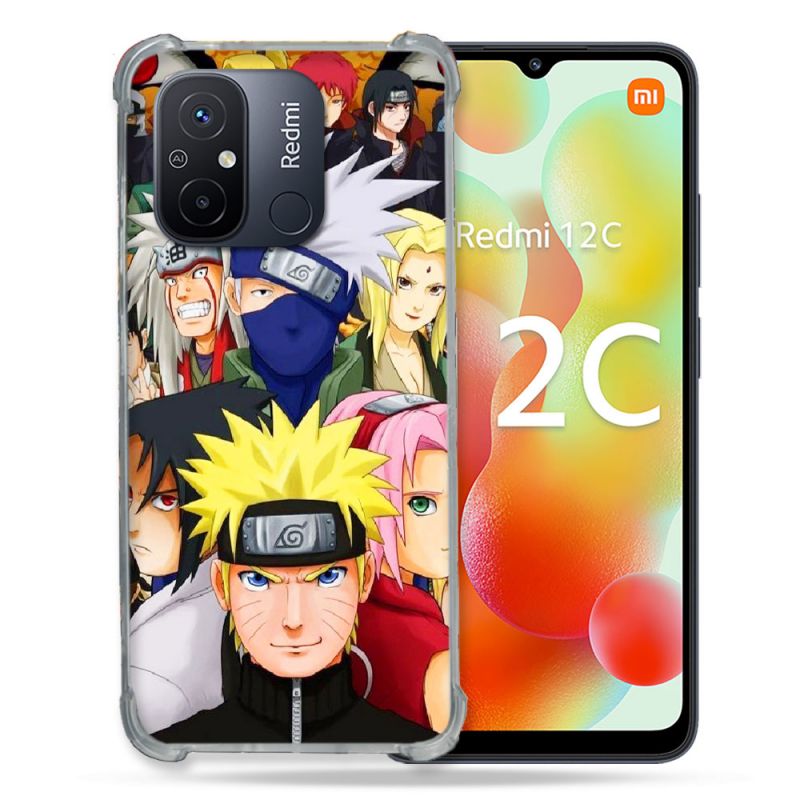 Coque Renforcée Pour Xiaomi Redmi 12C Manga Naruto Team