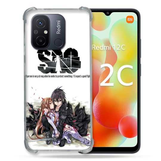 Coque Renforcée Pour Xiaomi Redmi 12C Manga SAO sword Art Online Blanc