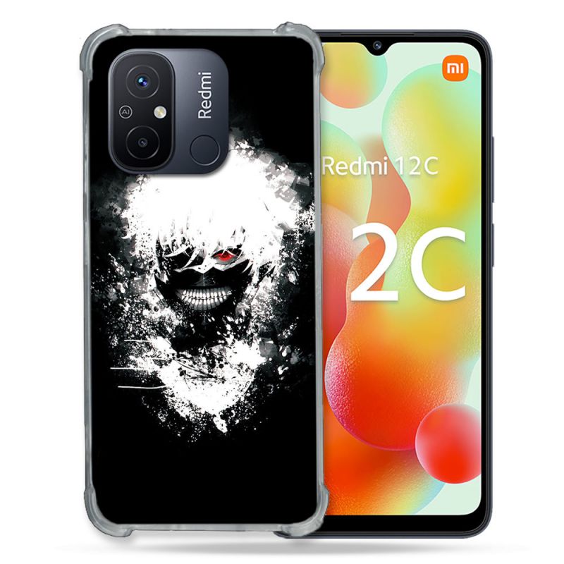 Coque Renforcée Pour Xiaomi Redmi 12C Manga Tokyo Ghoul Kaneki Tag