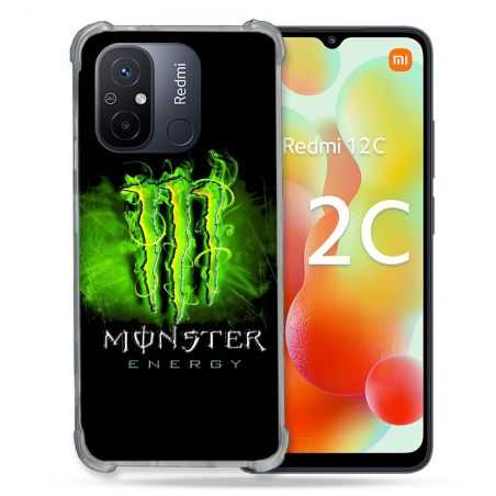Coque Renforcée Pour Xiaomi Redmi 12C Monster Energy Vert