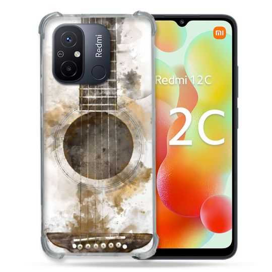Coque Renforcée Pour Xiaomi Redmi 12C Musique Guitare Tag