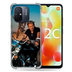 Coque Renforcée Pour Xiaomi Redmi 12C Musique Johnny Hallyday Moto