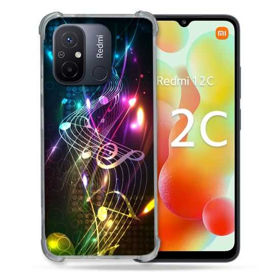 Coque Renforcée Pour Xiaomi Redmi 12C Musique Partition Multicolore