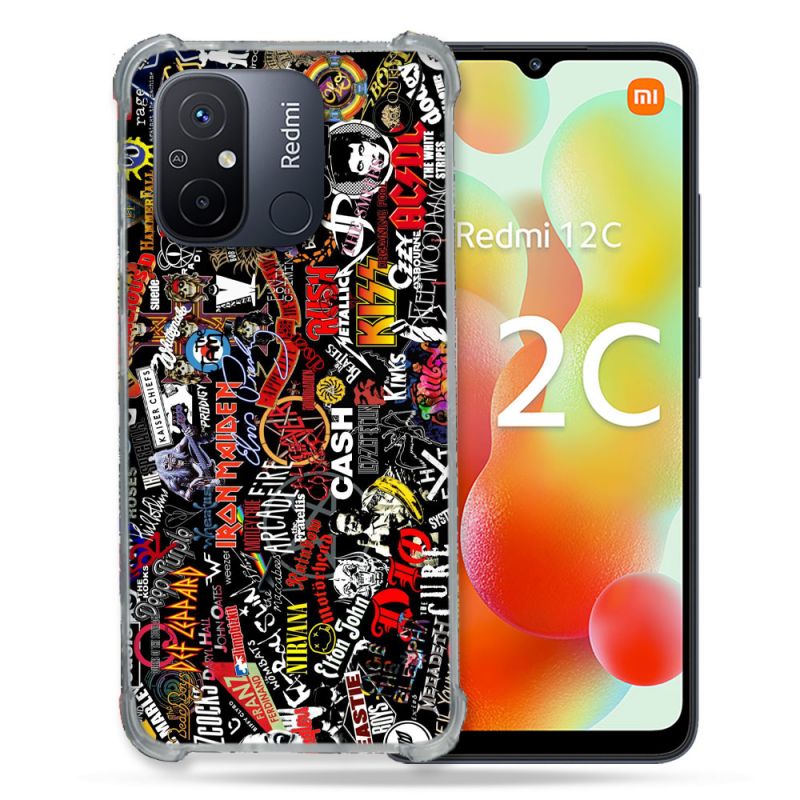 Coque Renforcée Pour Xiaomi Redmi 12C Musique Rock Groupe