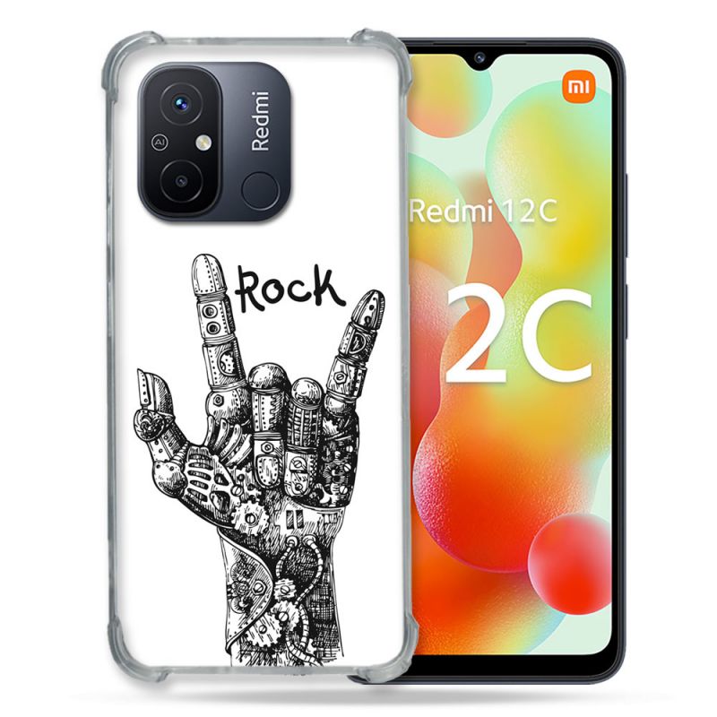 Coque Renforcée Pour Xiaomi Redmi 12C Musique Rock Main