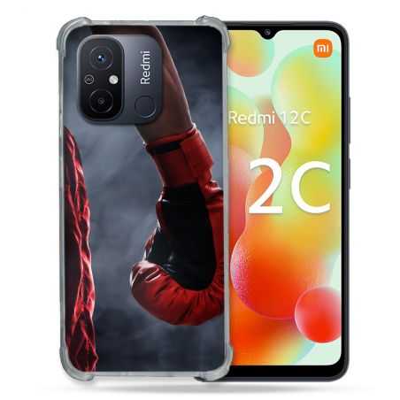 Coque Renforcée Pour Xiaomi Redmi 12C Sport Boxe Gant Rouge